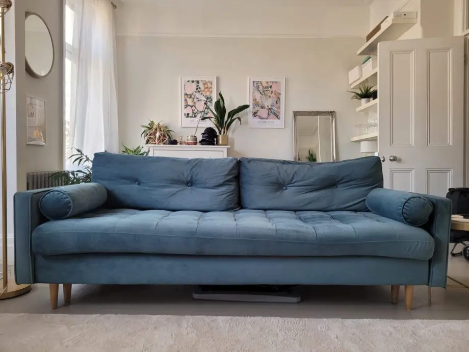 Wayfair Grey/Blue 4 Seater Sofa Bed