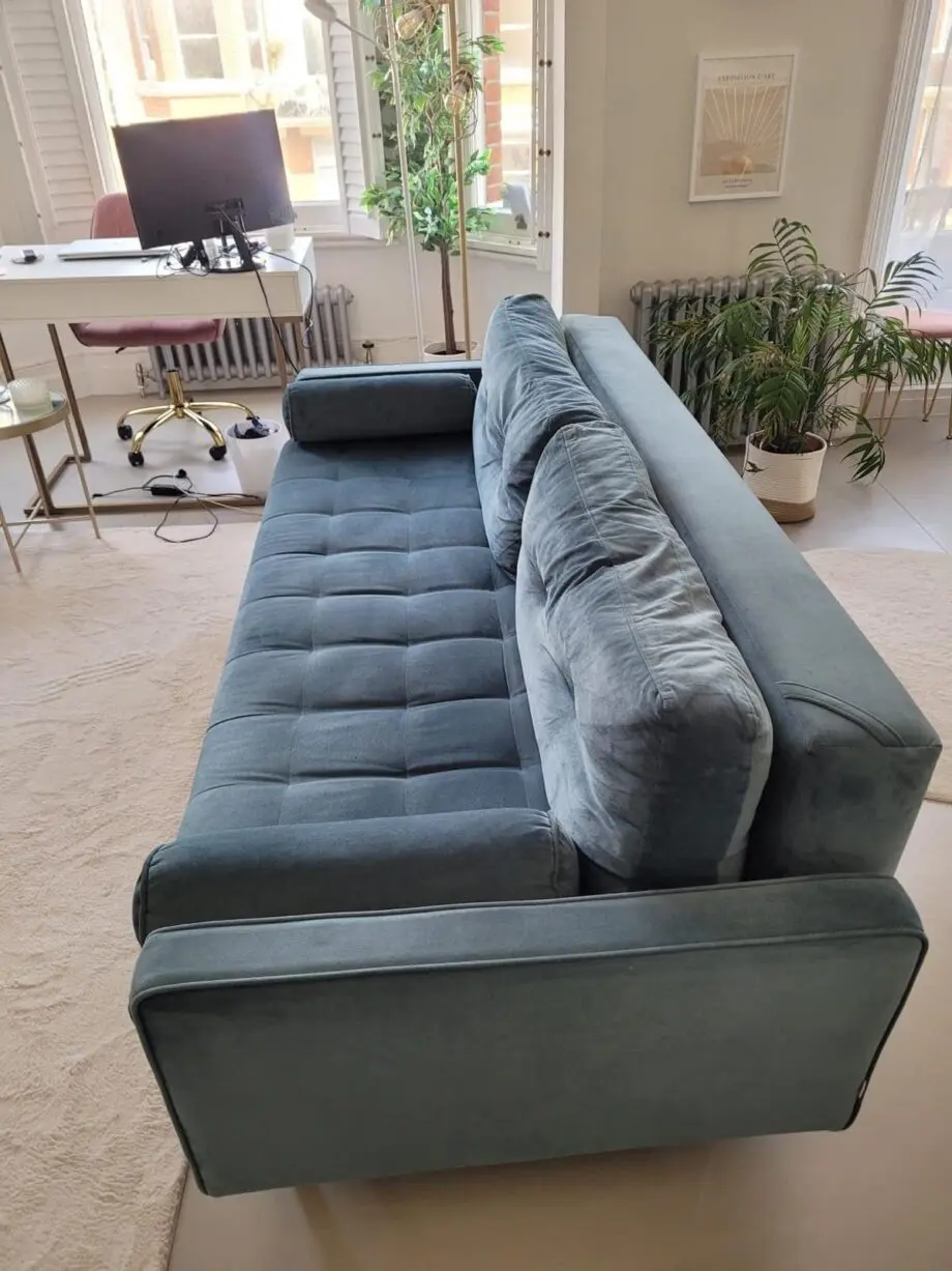 Wayfair Grey/Blue 4 Seater Sofa Bed
