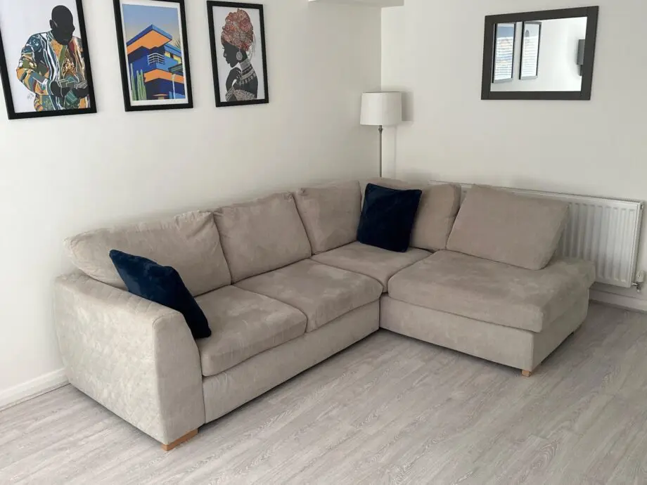 DFS Natural L-Shape Sofa with Arm Detailing