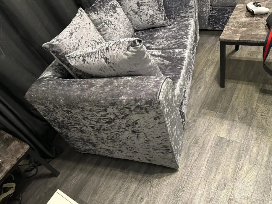 Silver Fleck 3 & 2 Seater Sofa with Scatter Back Cushions