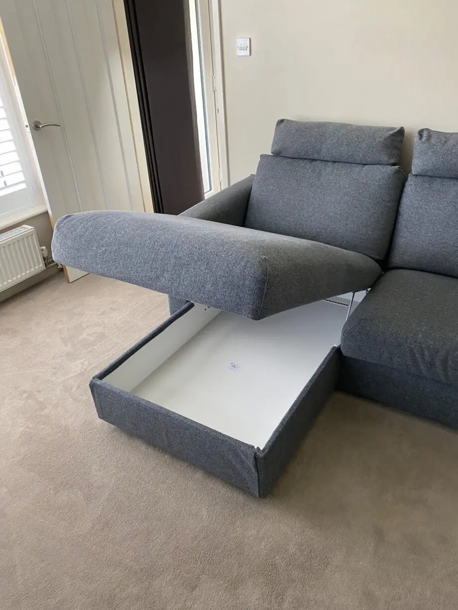 IKEA Grey Corner Sofa with Storage