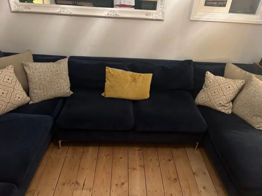 Blue Made U-Shaped Sofa