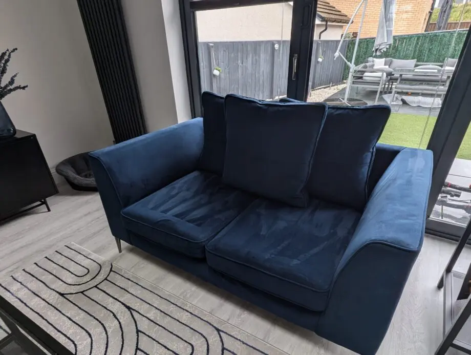 Sterling Furniture Luna Range Navy Blue 2 x 2 Seater Sofas