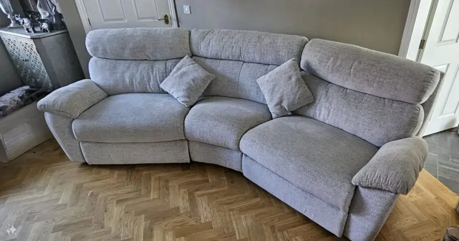SCS Sofa · Living Cloud Fabric 4 Seater Curved · Double Power Recliner