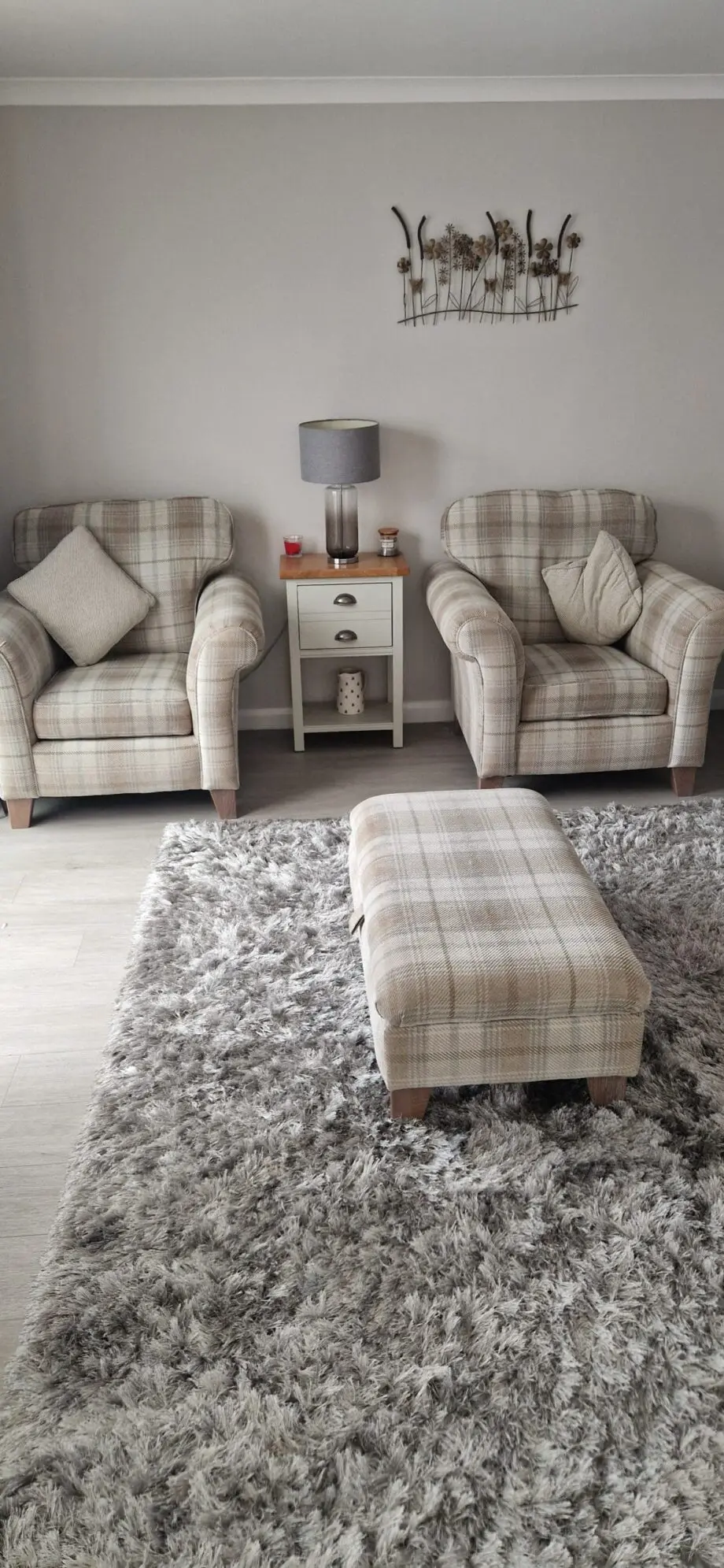 DFS 'Morland' 4 Seater Sofa with 2 Matching Armchairs and Footstool