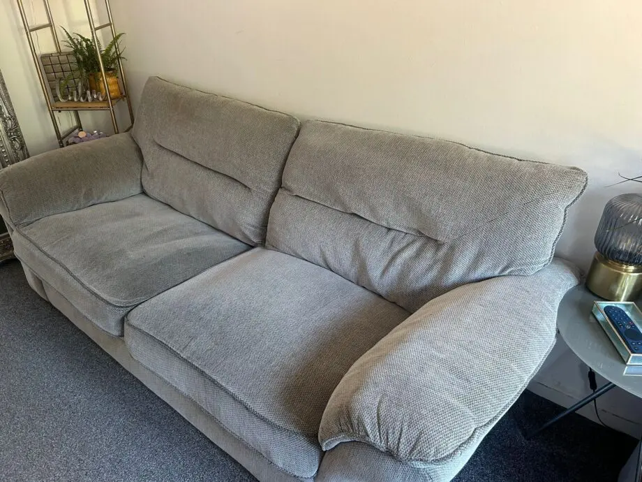 Grey 2 seater fabric sofa