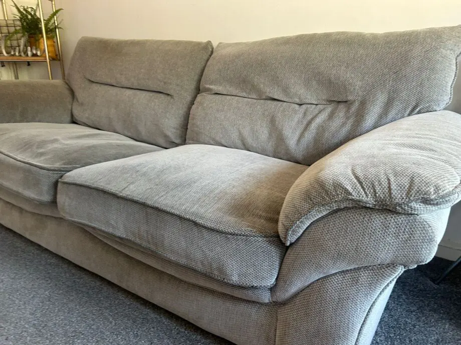 Grey 2 seater fabric sofa