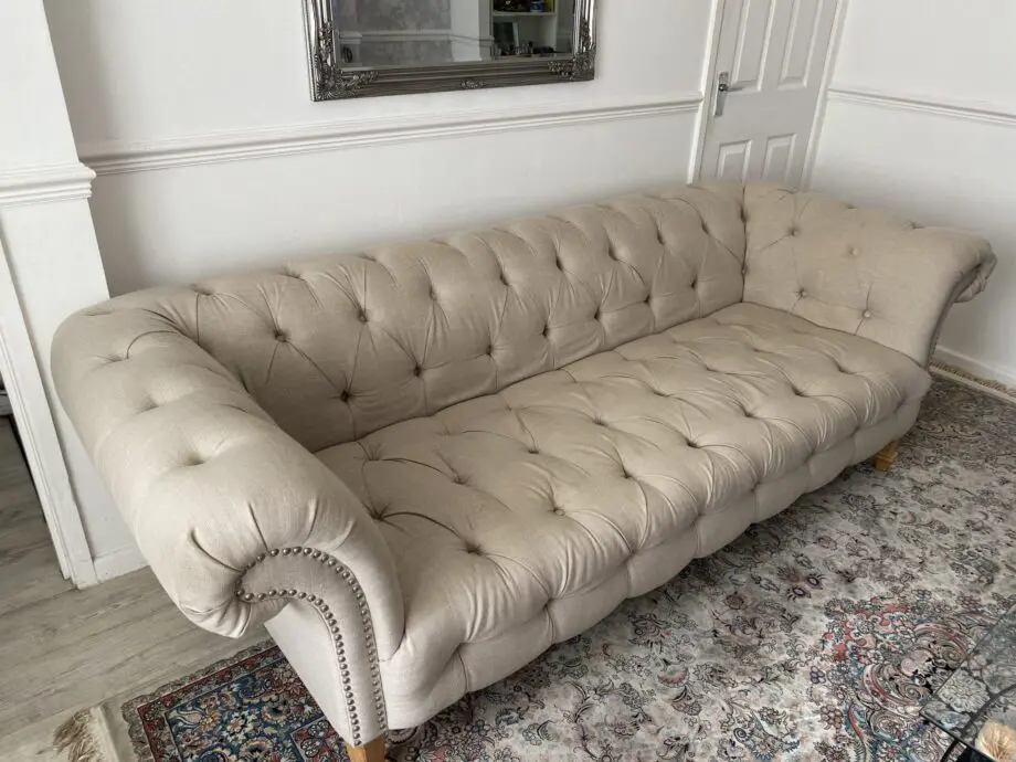 TKMaxx Beige 2 and 3 Seater Chesterfield Style Sofas