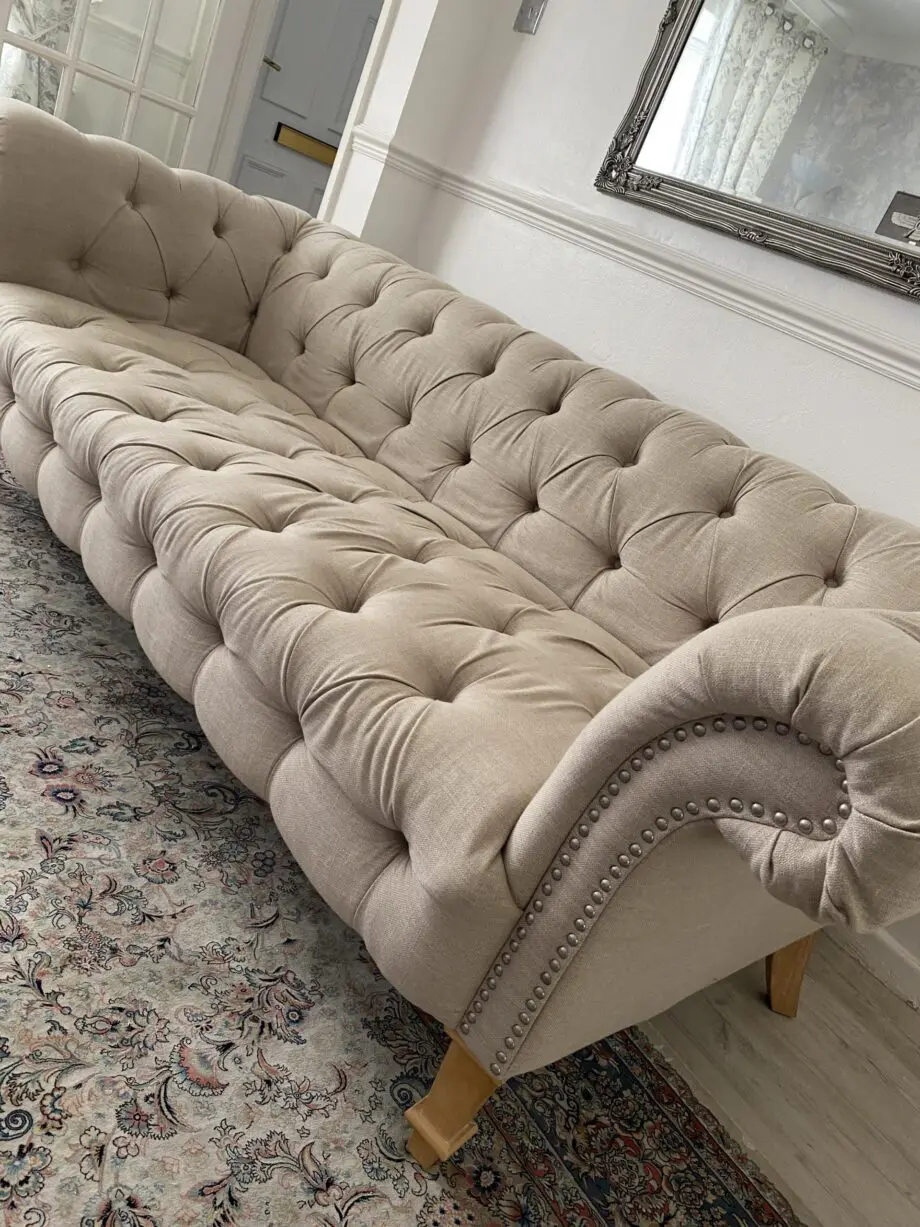 TKMaxx Beige 2 and 3 Seater Chesterfield Style Sofas