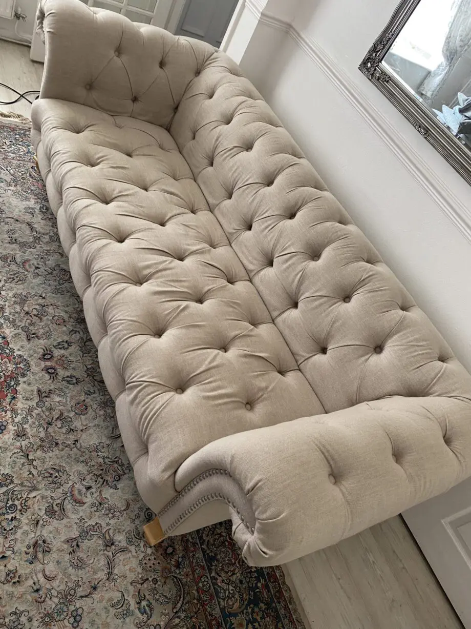 TKMaxx Beige 2 and 3 Seater Chesterfield Style Sofas