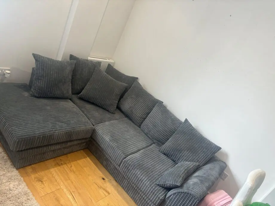 Debenhams Grey Cord Corner Sofa