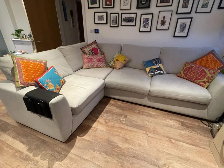 DFS grey corner sofa