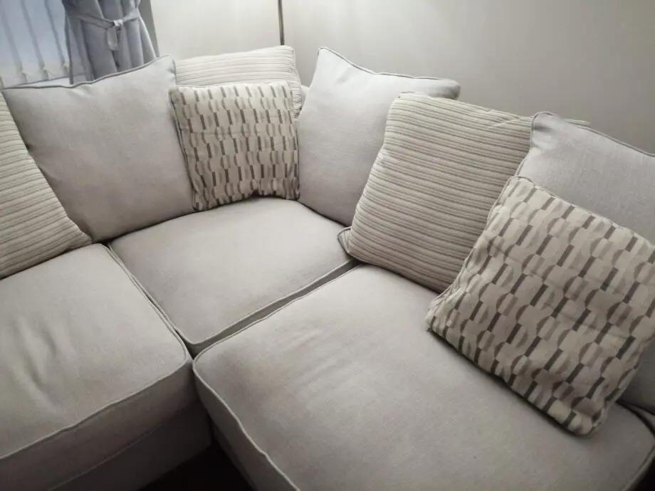 Used Oak Furniture land beige corner sofa