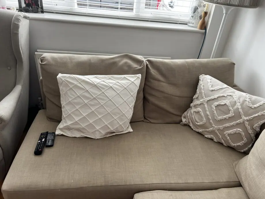 Ikea Corner sofa-bed with storage beige