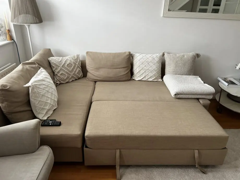 Ikea Corner sofa-bed with storage beige