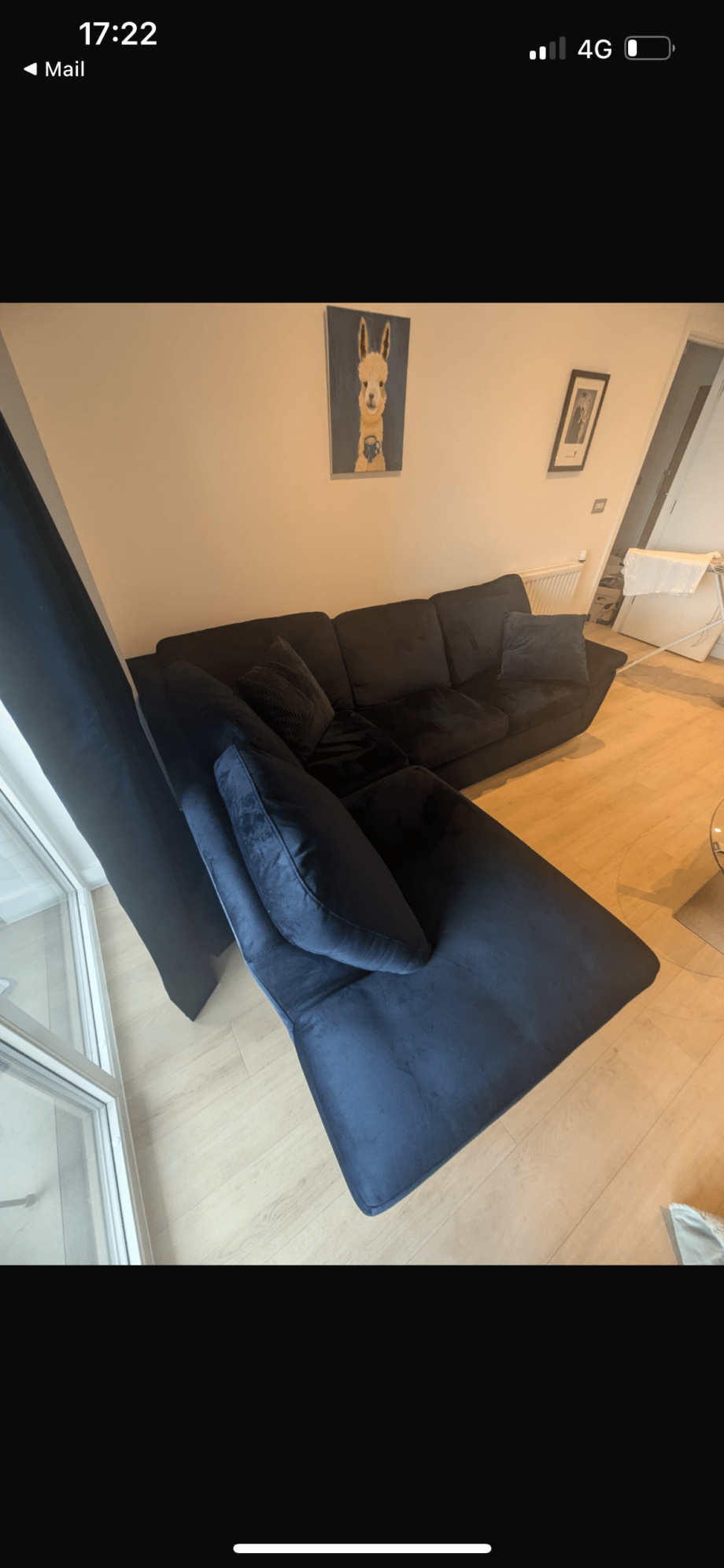 Blue John Lewis Chaise Lounge