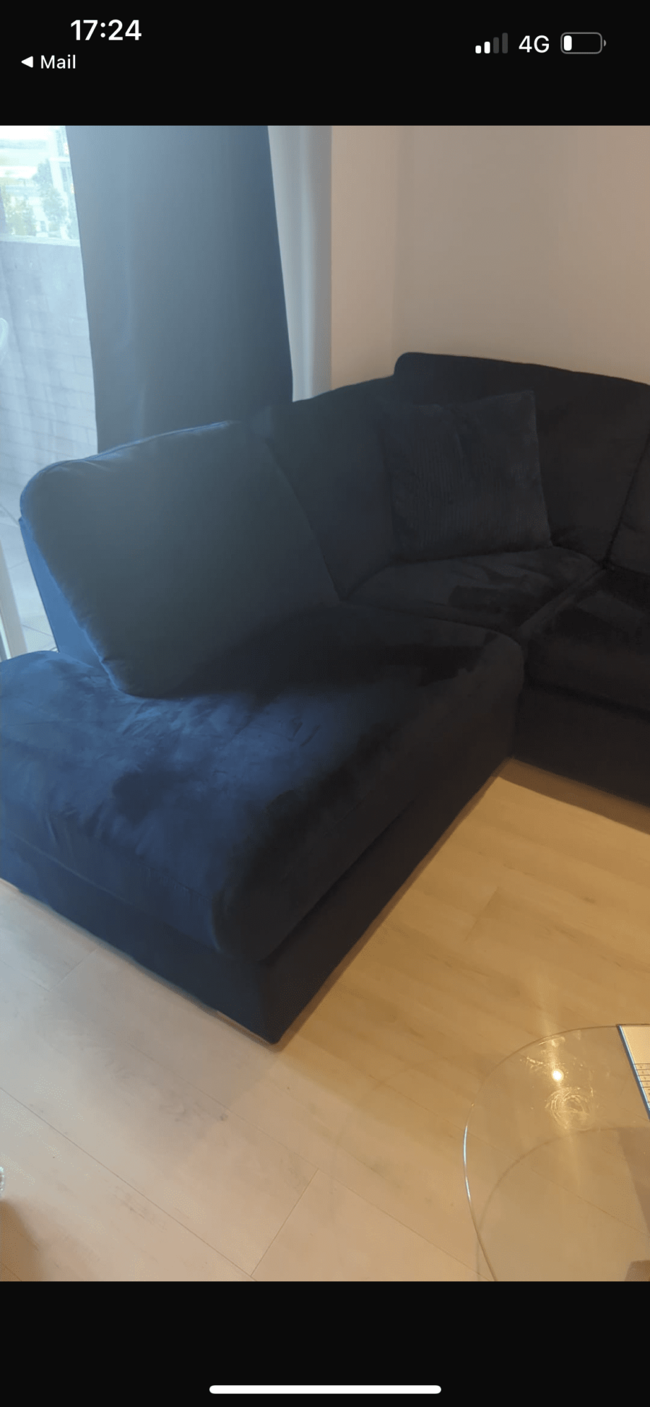 Blue John Lewis Chaise Lounge