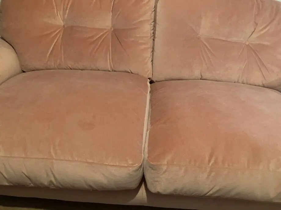 Dunelm Martha Velvet Vintage Sofa 3 seater coral,