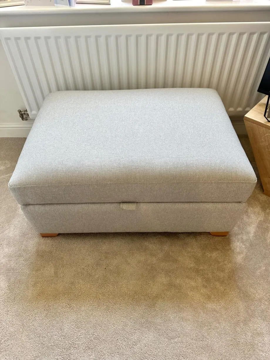 DFS Grey 2 & 3 Seater plus footstool