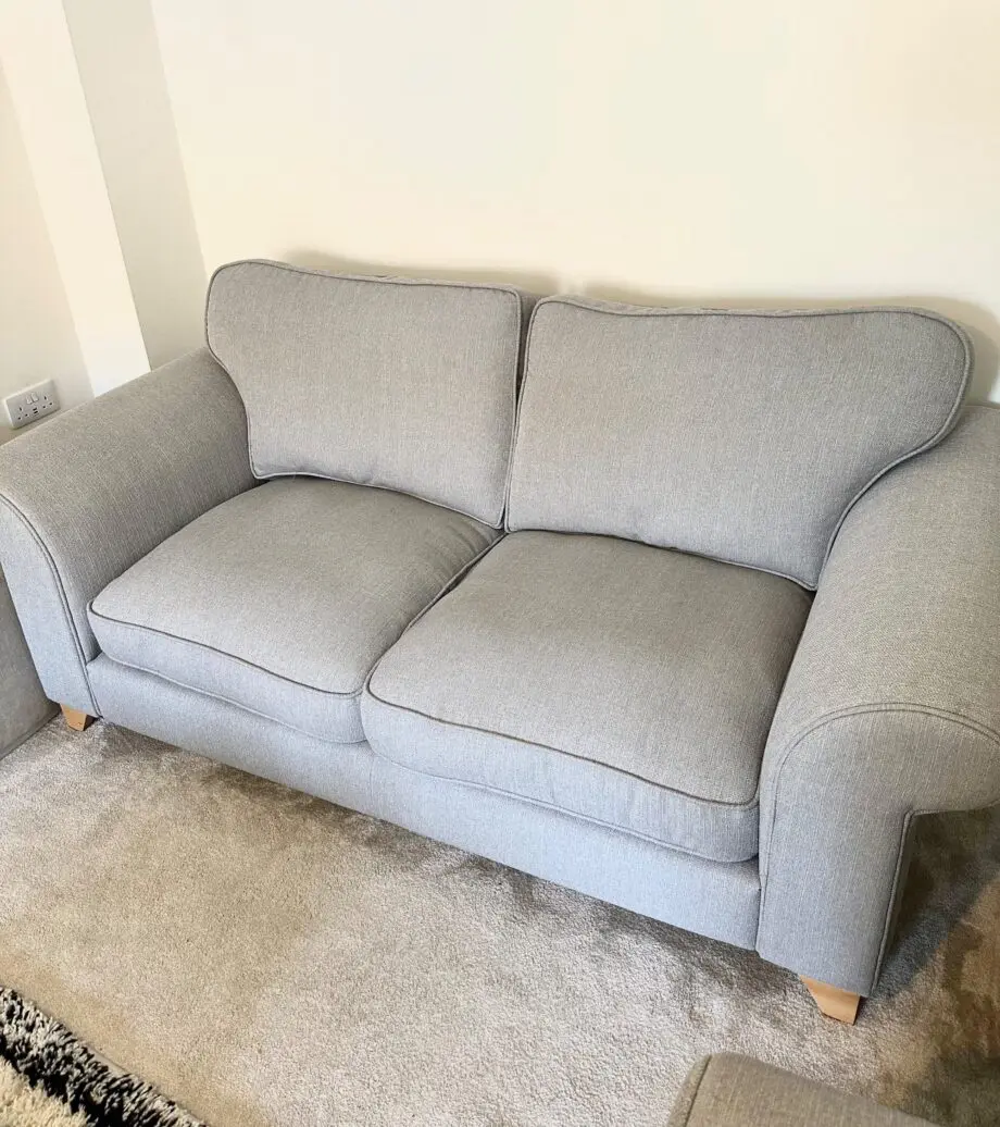 DFS Grey 2 & 3 Seater plus footstool