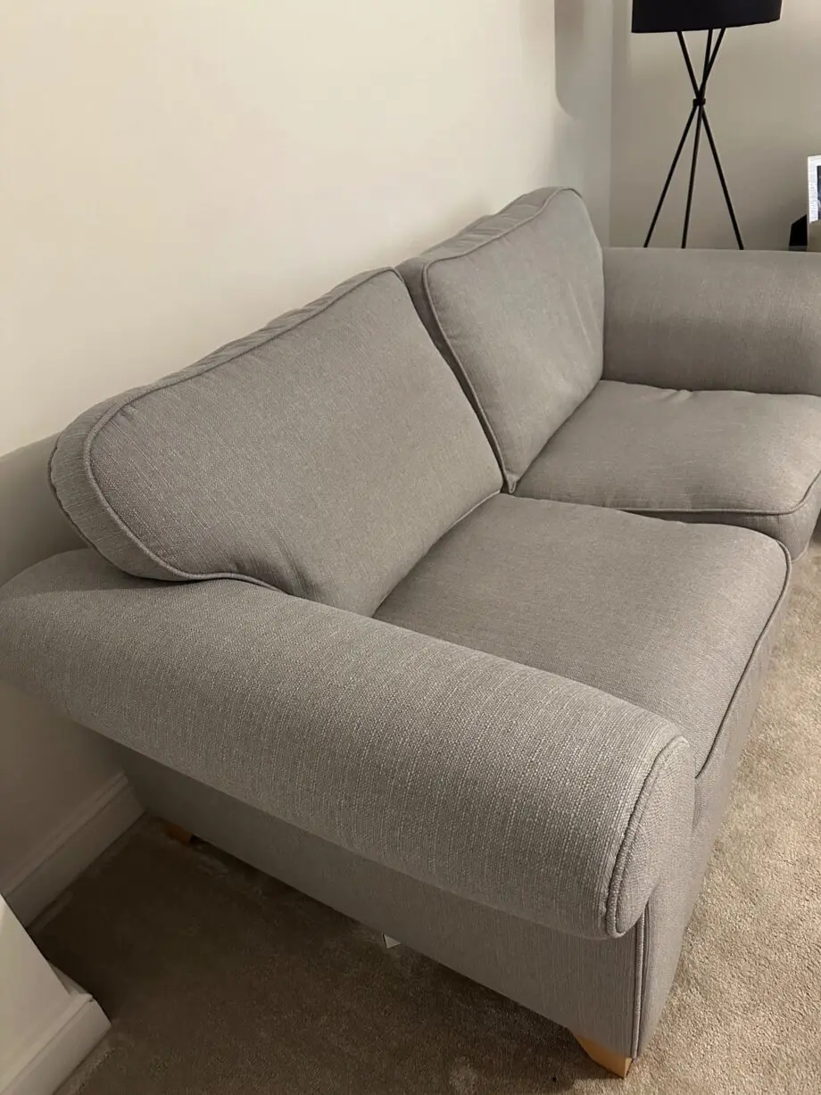 DFS Grey 2 & 3 Seater plus footstool