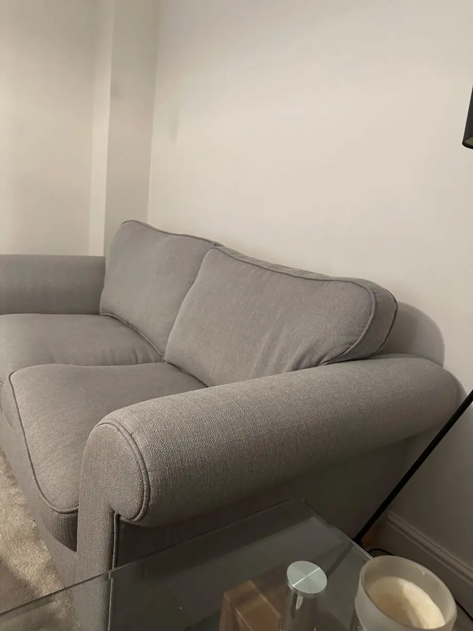 DFS Grey 2 & 3 Seater plus footstool
