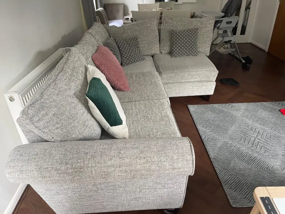 SCS Grey 3 Seater + Corner and Chair Set