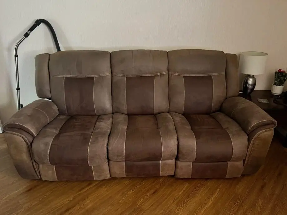 ScS x2 Brown 3 Seater Recliners