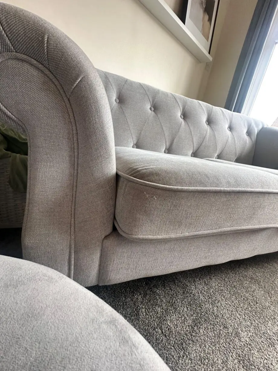 Dunelm 2x grey 2 seater sofas