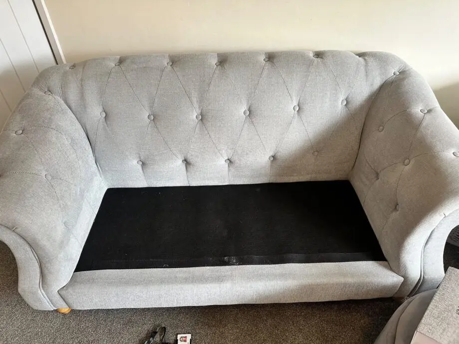 Dunelm 2x grey 2 seater sofas