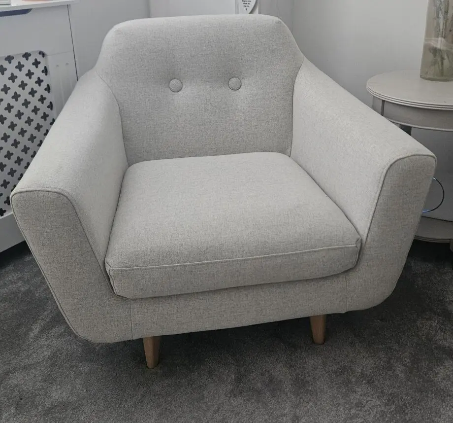 Ikea Klubbfors two-set sofa and armchair in Gunnared Beige