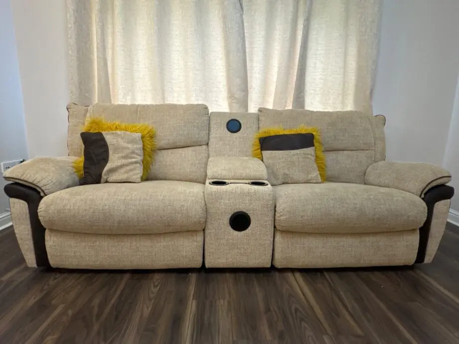 ScS Beige 3 Seater Electric Recliner