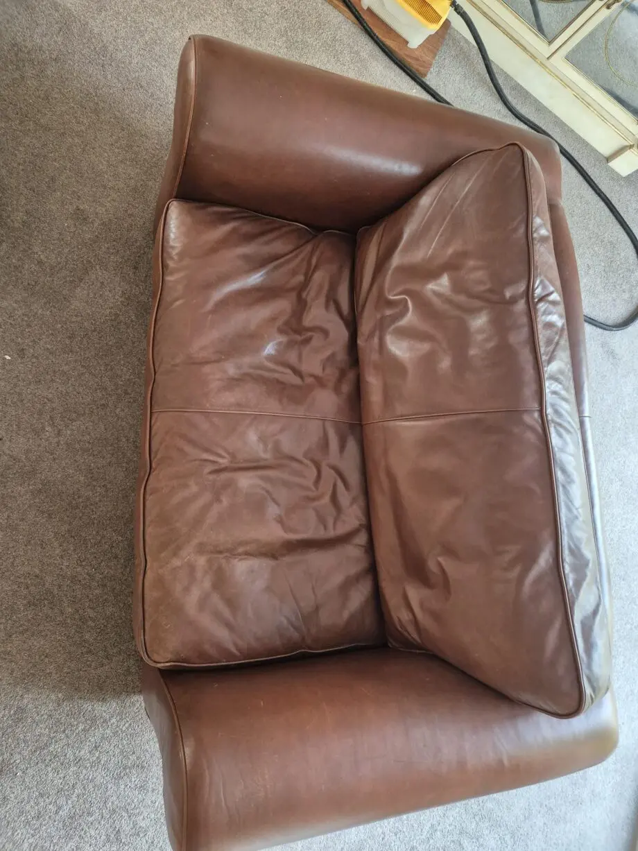 Laura Ashley Leather Sofa