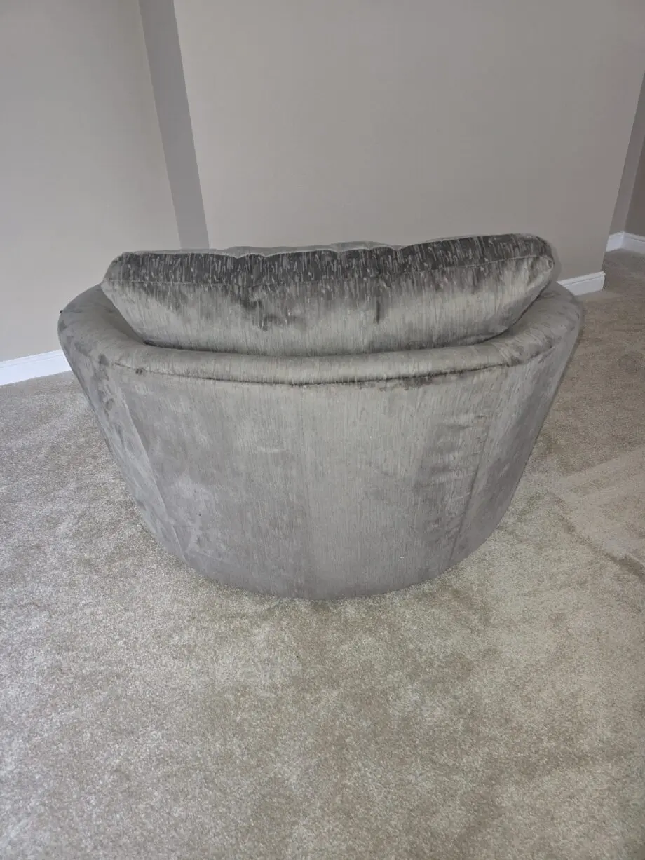 Grey 2 seater cuddle chair