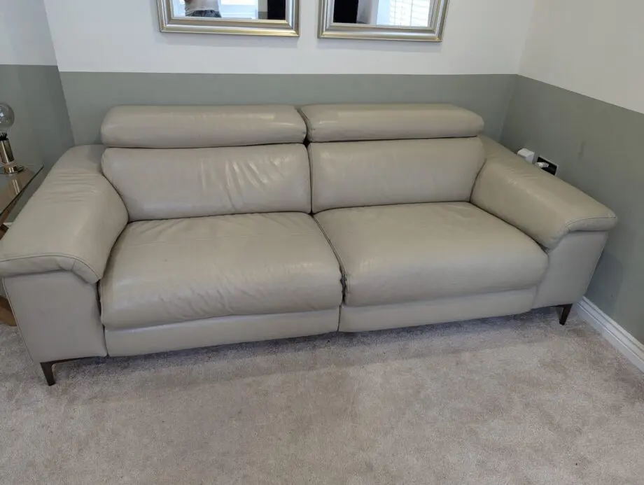 BARKER AND STONEHOUSE PAOLO 3 SEATER LEATHER RECLINER