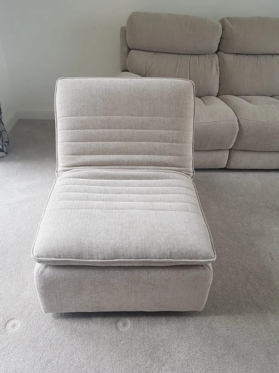 Sofology 3 Seater Radley / Radleigh Oatmeal Double Power Recliner with Double Power Headrest
