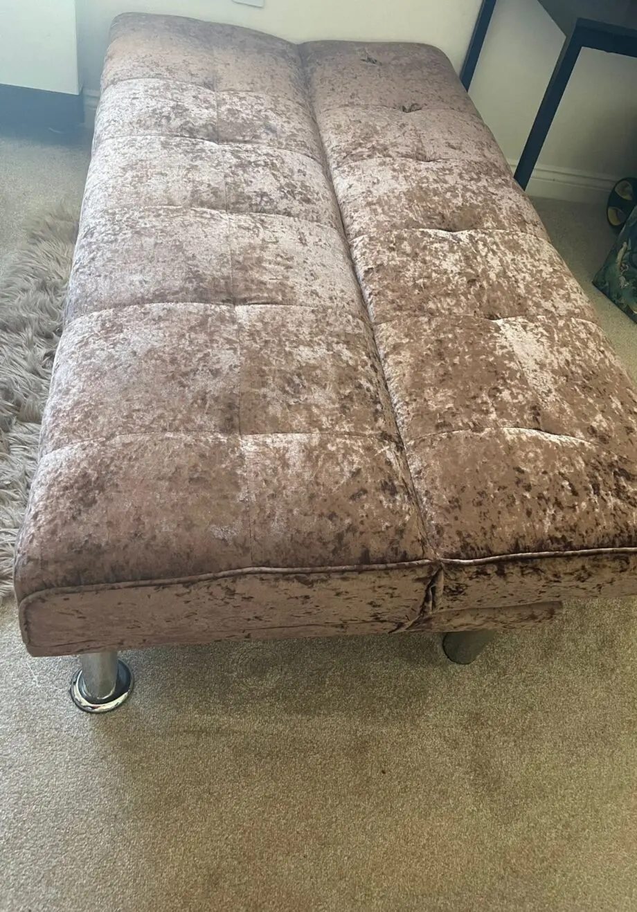 Merlot Faux Italian-Style Sofa Bed
