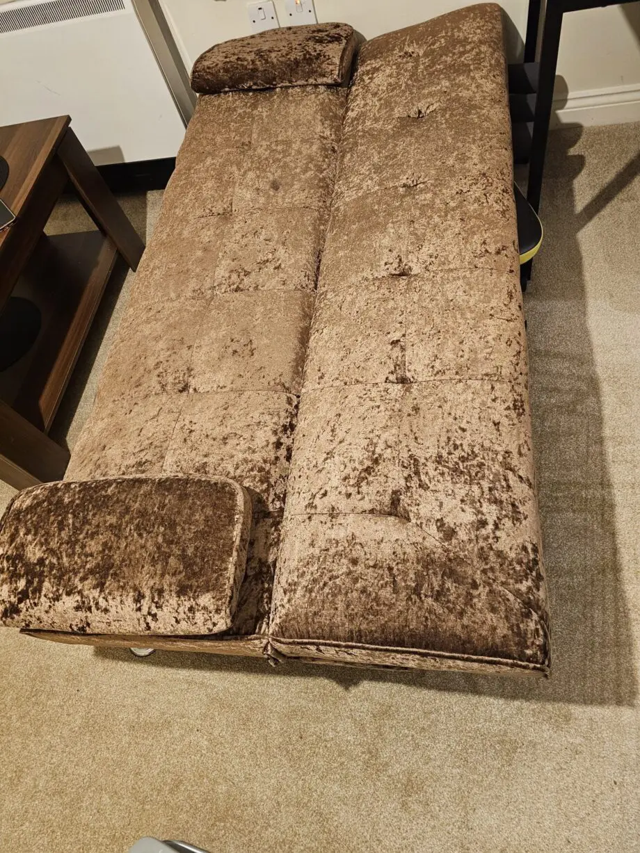 Merlot Faux Italian-Style Sofa Bed