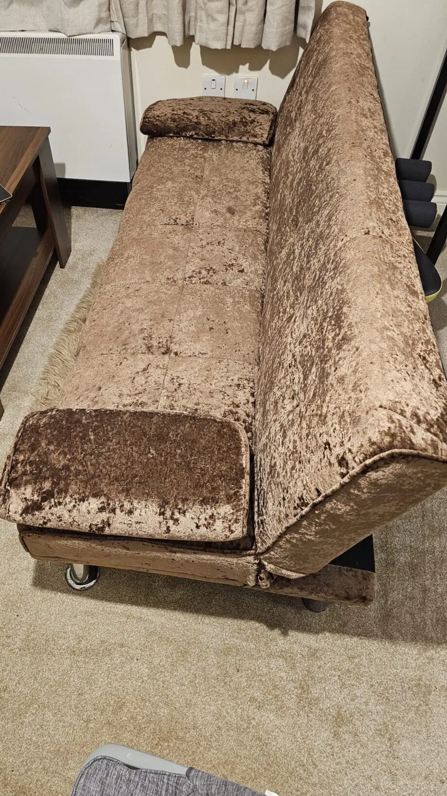 Merlot Faux Italian-Style Sofa Bed