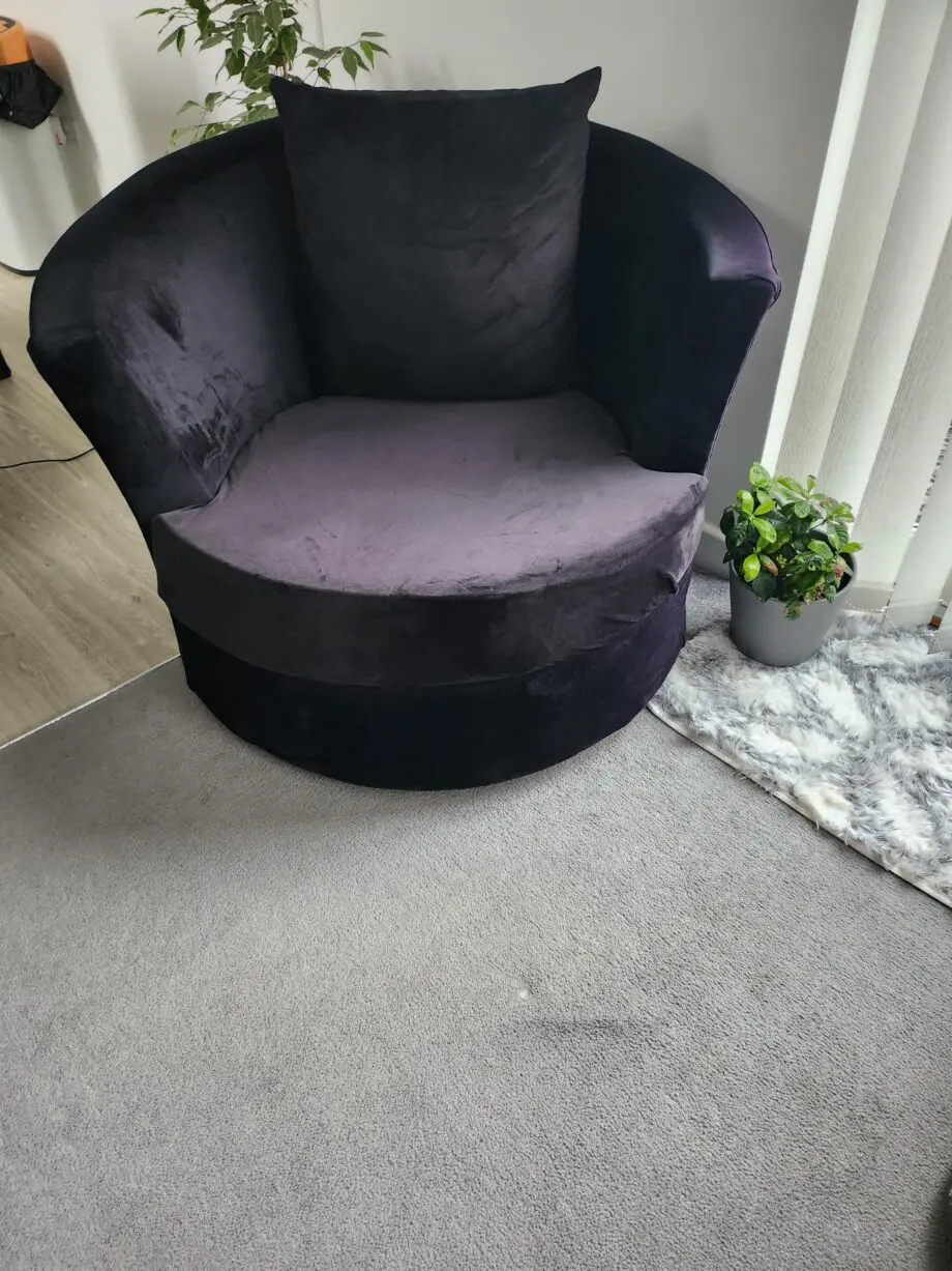 3 seater sofa and swivel chair