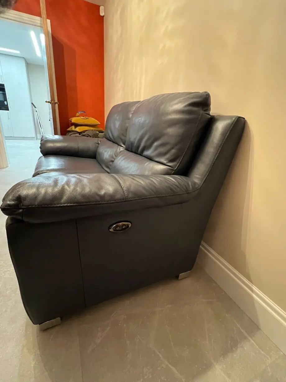 DFS, New Falcon range in denim blue, 3 seater and 2 seater recliners