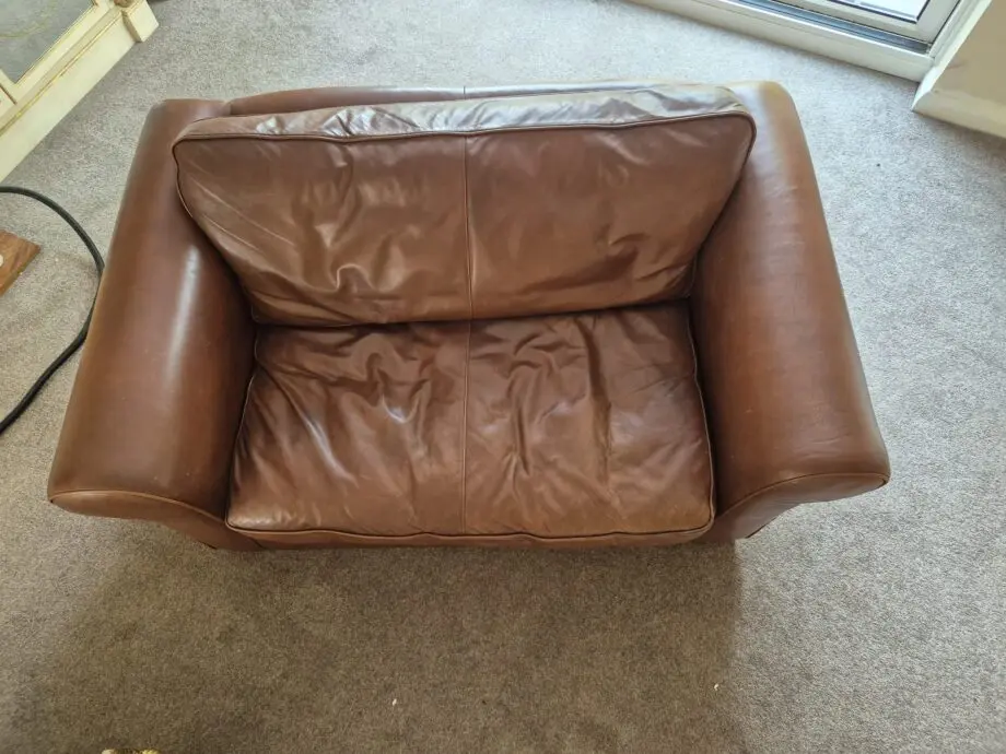 Laura Ashley Leather Sofa