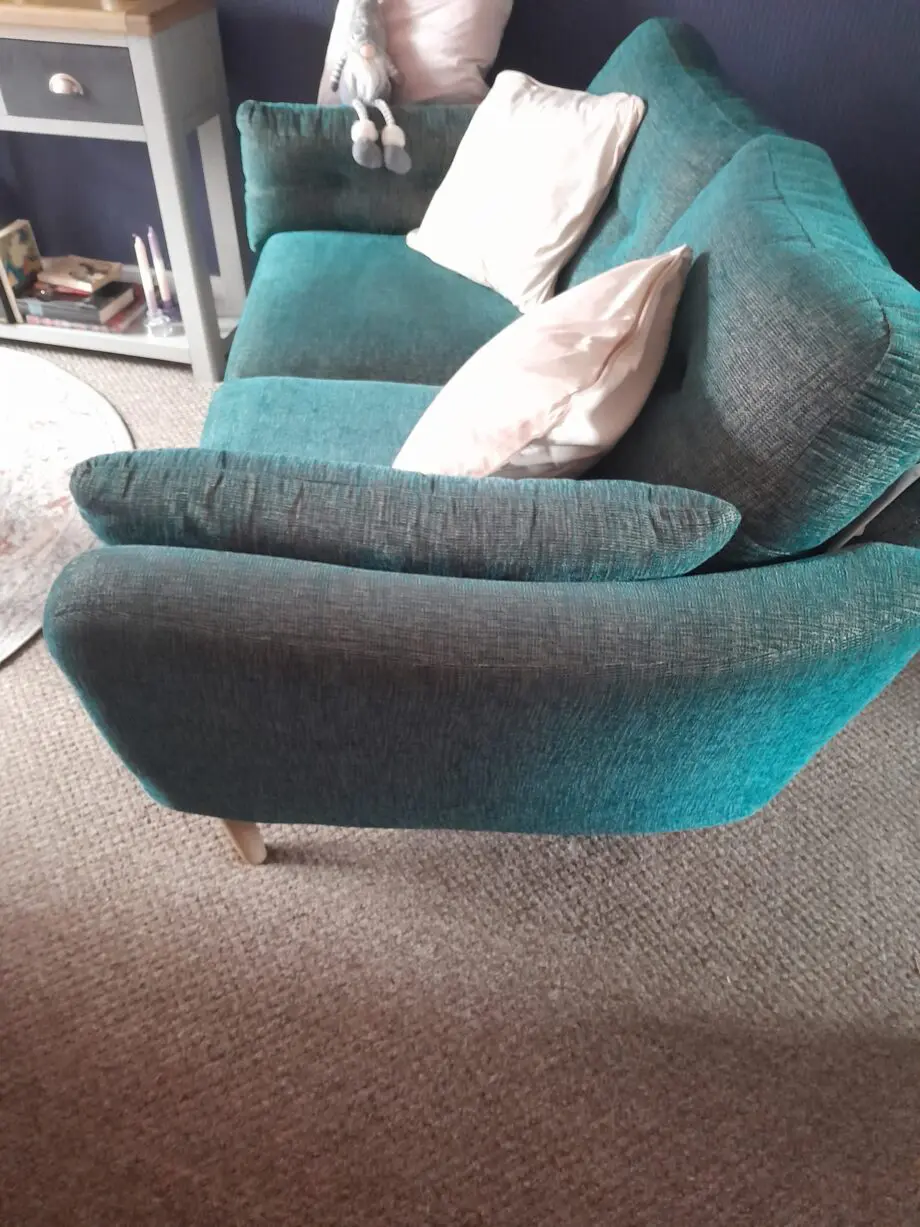 Taskers hand made teal colour 2 seater sofa