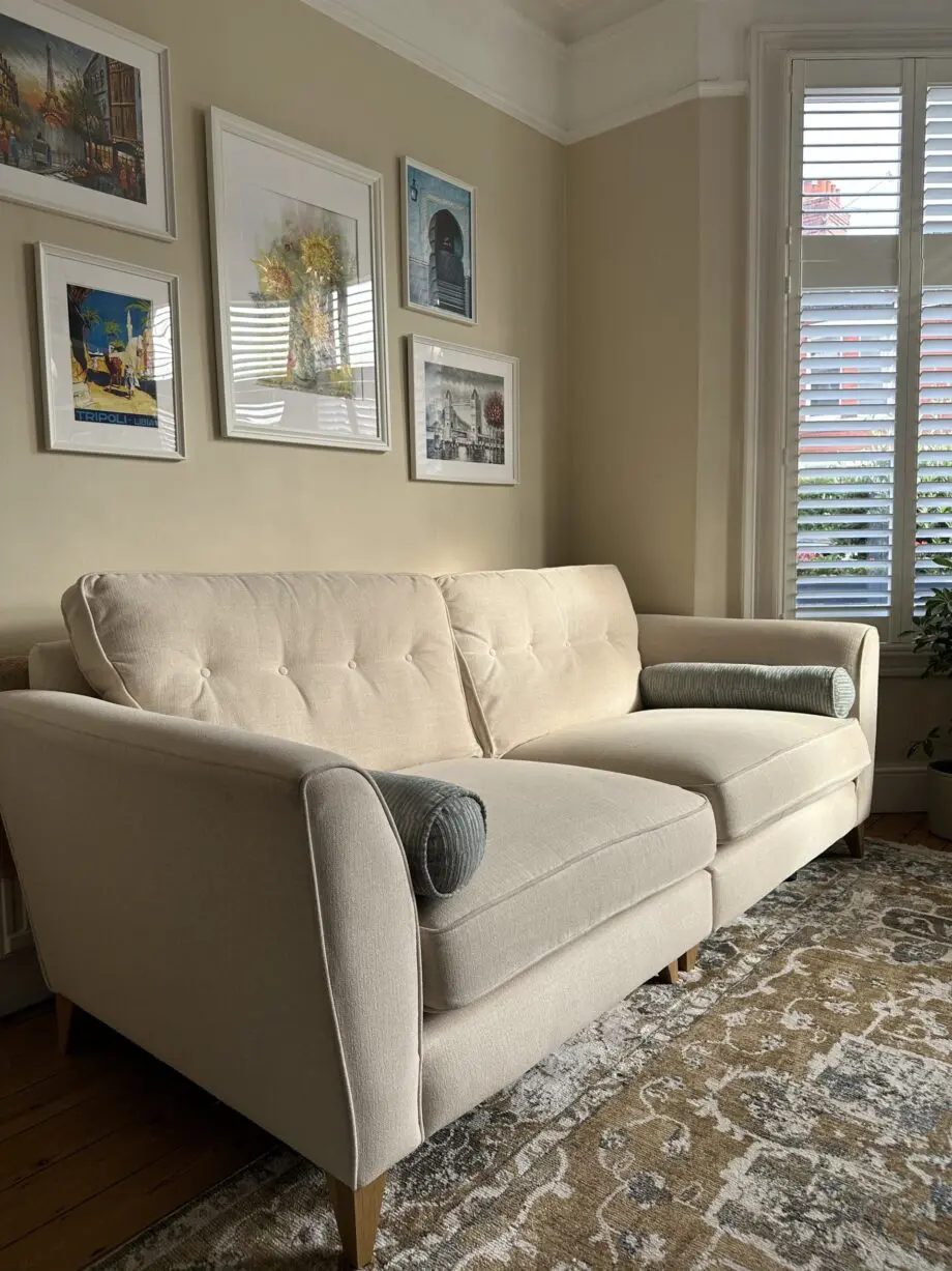 4-Seater Cream Sofa
