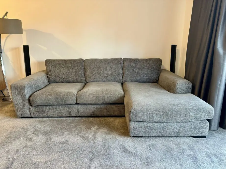 Next Houghton Corner Sofa - Dark Grey with Dark Feet