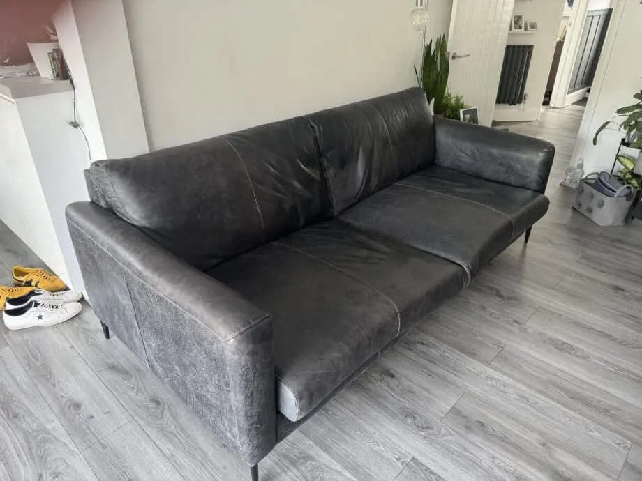 4 seater grey leather (sofology) sofa