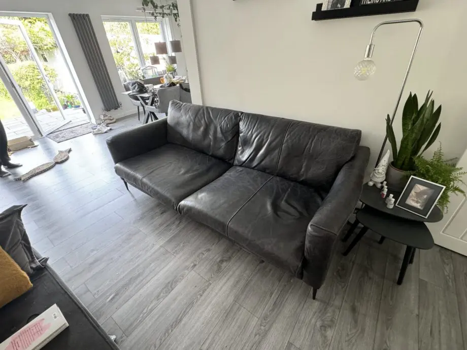 4 seater grey leather (sofology) sofa