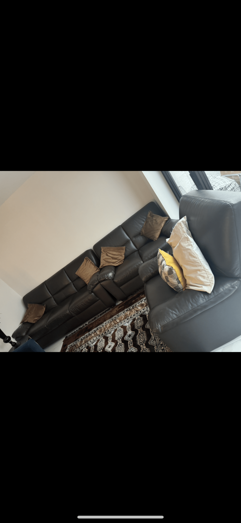 Sofa Set Chocolate Brown Leather