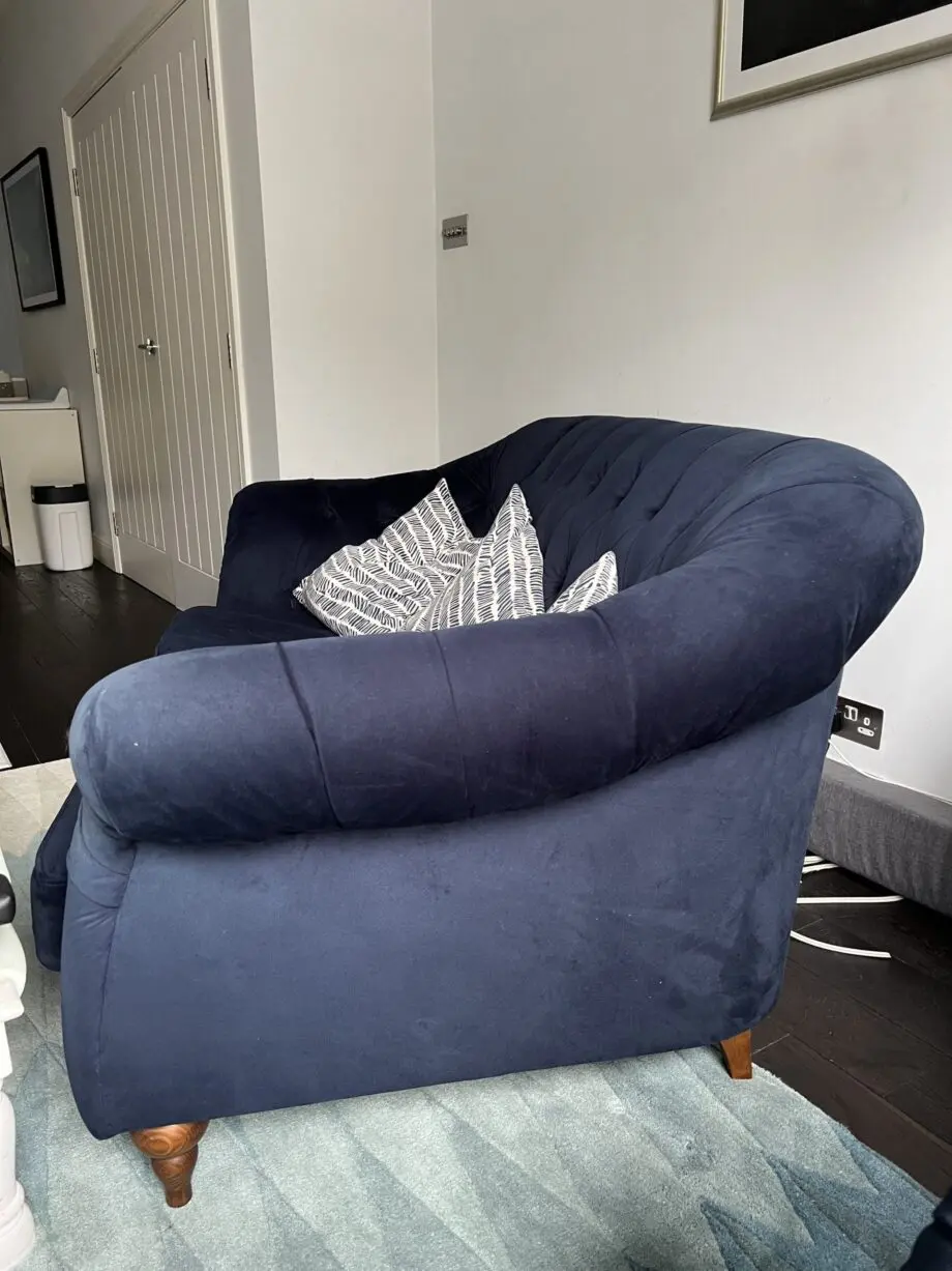 John Lewis “Brompton” 2/3 seater sofa in Isabella midnight blue
