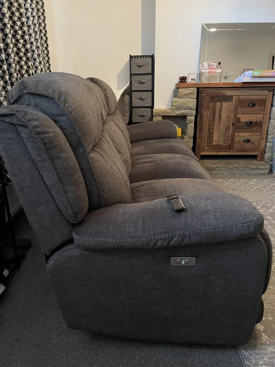 Grey NCF 3 and 2 seater power recliner